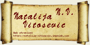 Natalija Vitošević vizit kartica